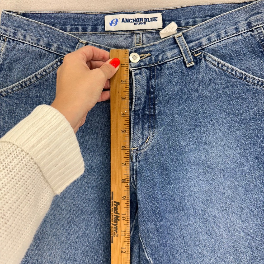 Vintage Anchor Blue Denim Capri's Pants Womens 9 Blue Jean Cropped Y2K 90s USA - Picture 6 of 9